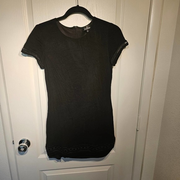 Lulus Black Perfect Time Black Shift Dress Small - Picture 8 of 9